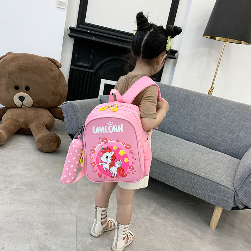 Cute Unicorn Backpack for Kids with Pencil Case - Lightweight School Bag for Preschool Girls