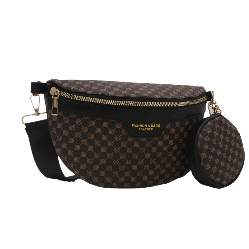 Trendy Fashion Women's Chest Bag Korean Style Retro Messenger Bag Large Capacity Trendy Simple Personality Waist Bag