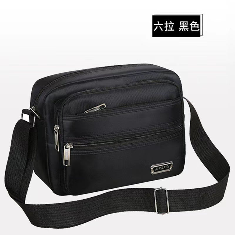 Fashionable Nylon Shoulder Bag with Multiple Pockets for Men and Women, Perfect for Daily Commute and Travel