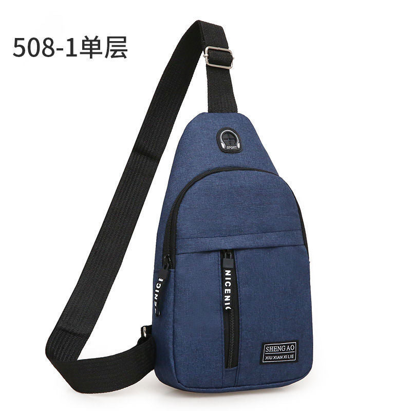 Stylish Men's Crossbody Bag with USB Charging Port, Fashionable Streetwear Design for Daily Use