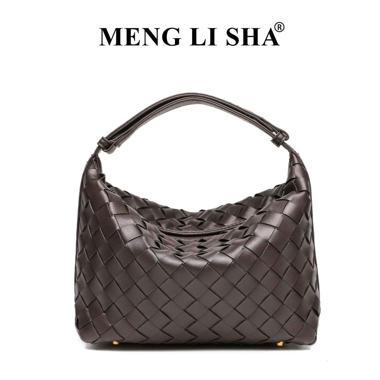 European and American New Suede Advanced Texture Woven Portable Lunch Bag Women's Fashion Simple Shoulder Crossbody Lunch Box Bag