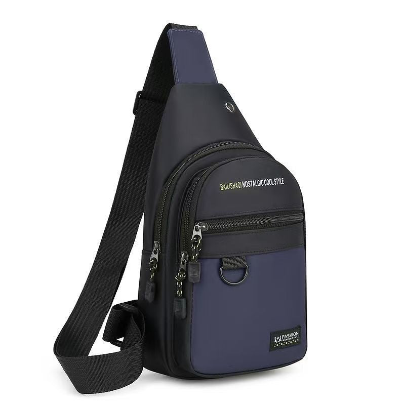 Men's Large Capacity Shoulder Bag Casual Messenger Bag Oxford Cloth Waterproof Business Handbag Fashionable Outdoor Sports Backpack