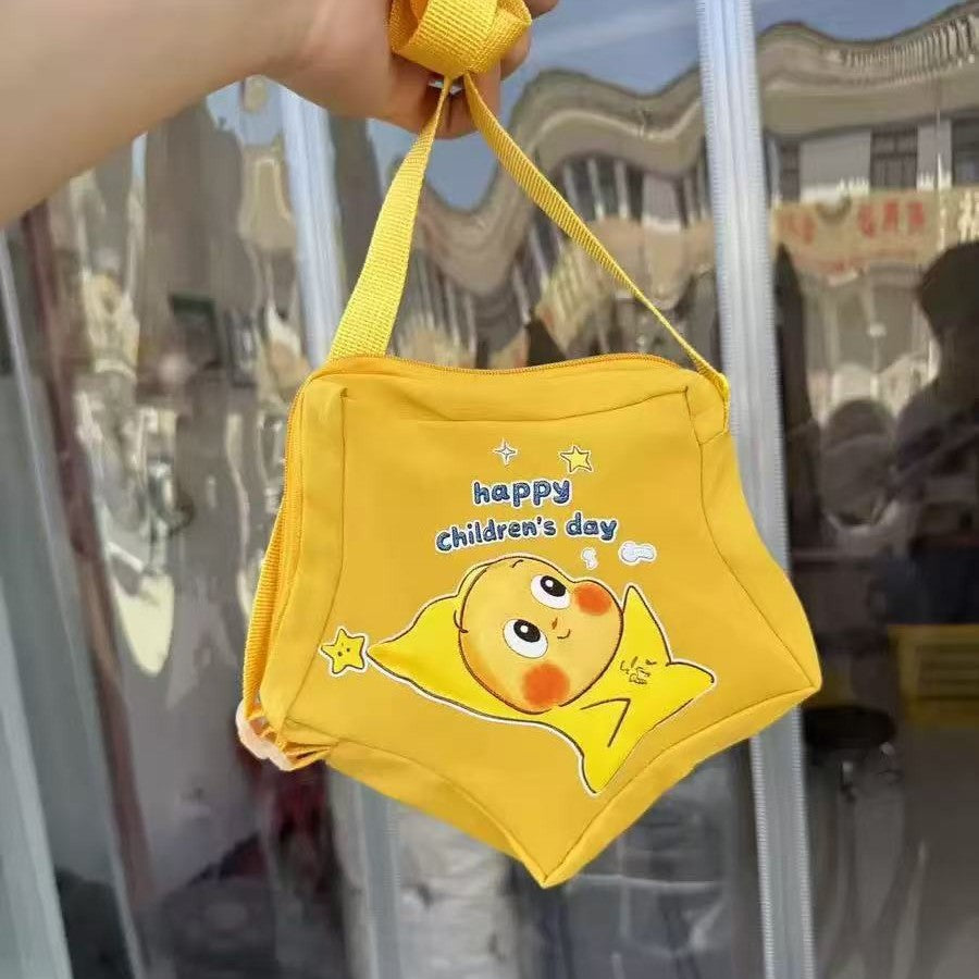 Cute Star Themed Crossbody Bag for Children's Day - Cartoon Design with Pendant, Perfect for Kids' Daily Use