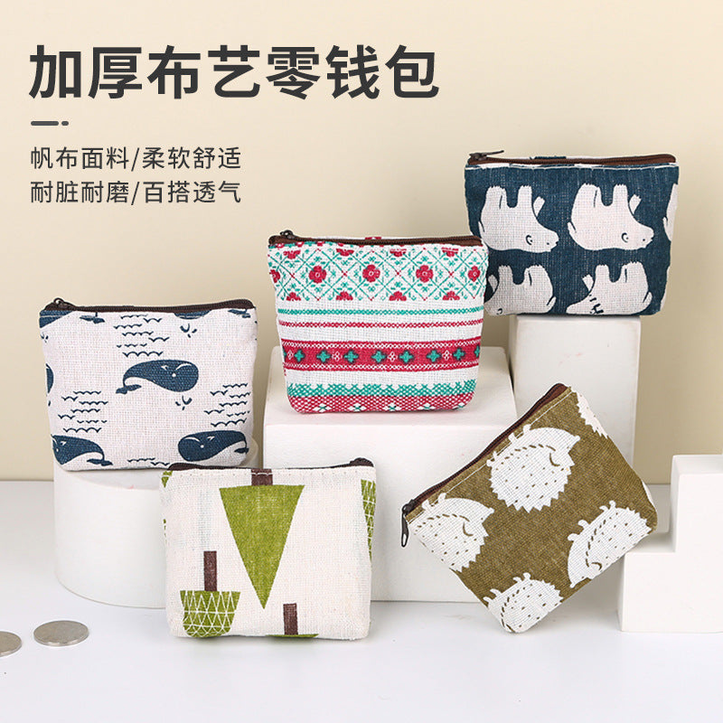 Cartoon Cute Coin Purse Coin Storage Bag Student Travel Portable Girl Napkins Dispenser Bag