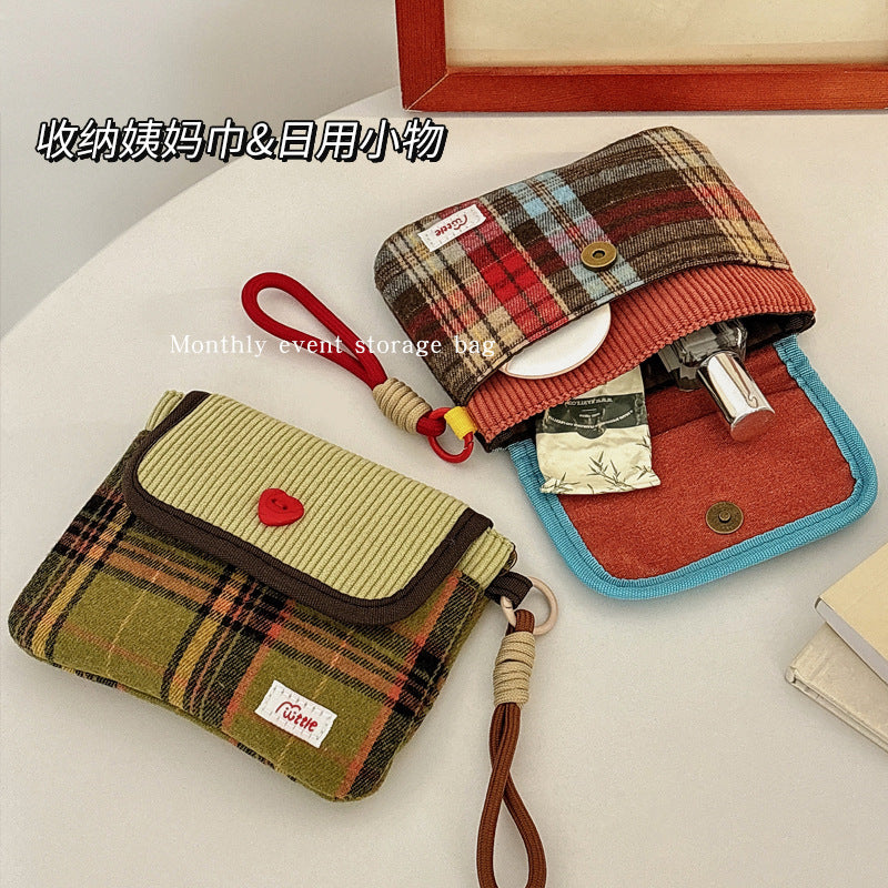 Student Portable Portable Small Cute Sanitary Napkin Bag Female out Large Capacity Aunt Towel Storage Bag
