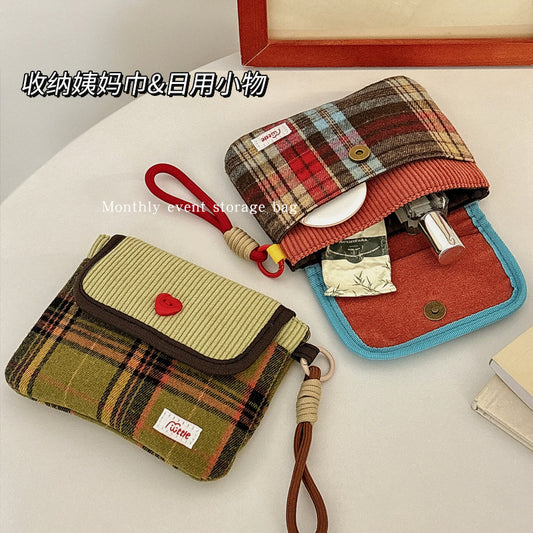 Student Portable Portable Small Cute Sanitary Napkin Bag Female out Large Capacity Aunt Towel Storage Bag