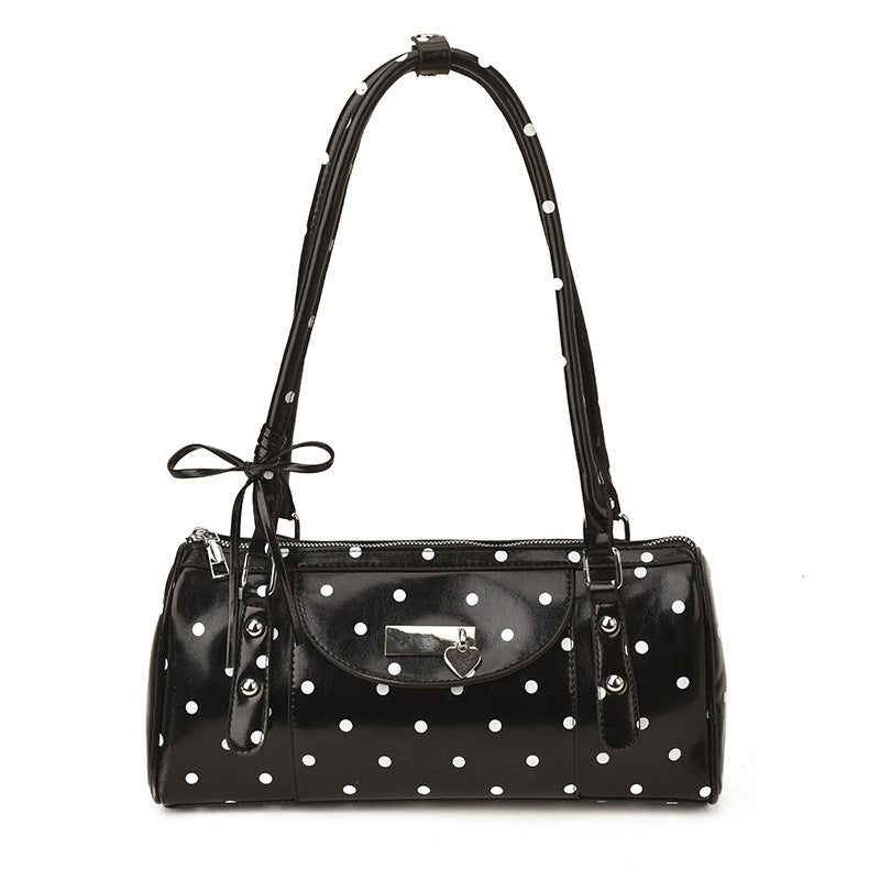 New polka dot fashionable underarm bag women's urban simple commute boston bag