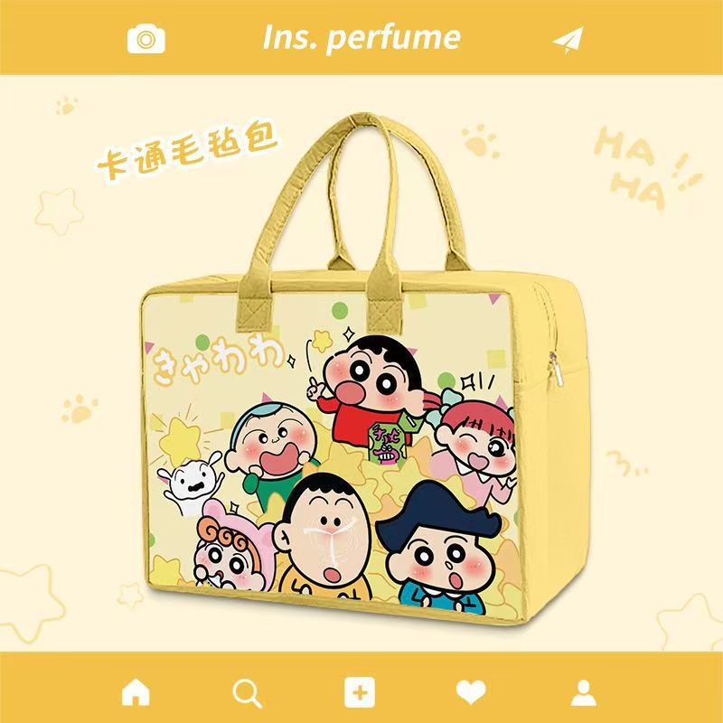 Women's Handbag Crayon Xiaoxin Cartoon Felt Travel Bag Large Capacity Carrying Case Travel Essential Fashion Trend