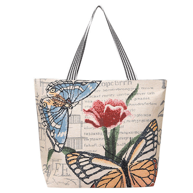 Outdoor Casual Shoulder Bag Women's Summer New Arrival Portable One-Shoulder Canvas