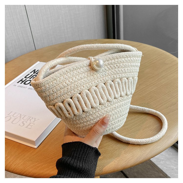Summer New Woven Bag Women's Fashion All-Match Portable Crossbody Shoulder Bag