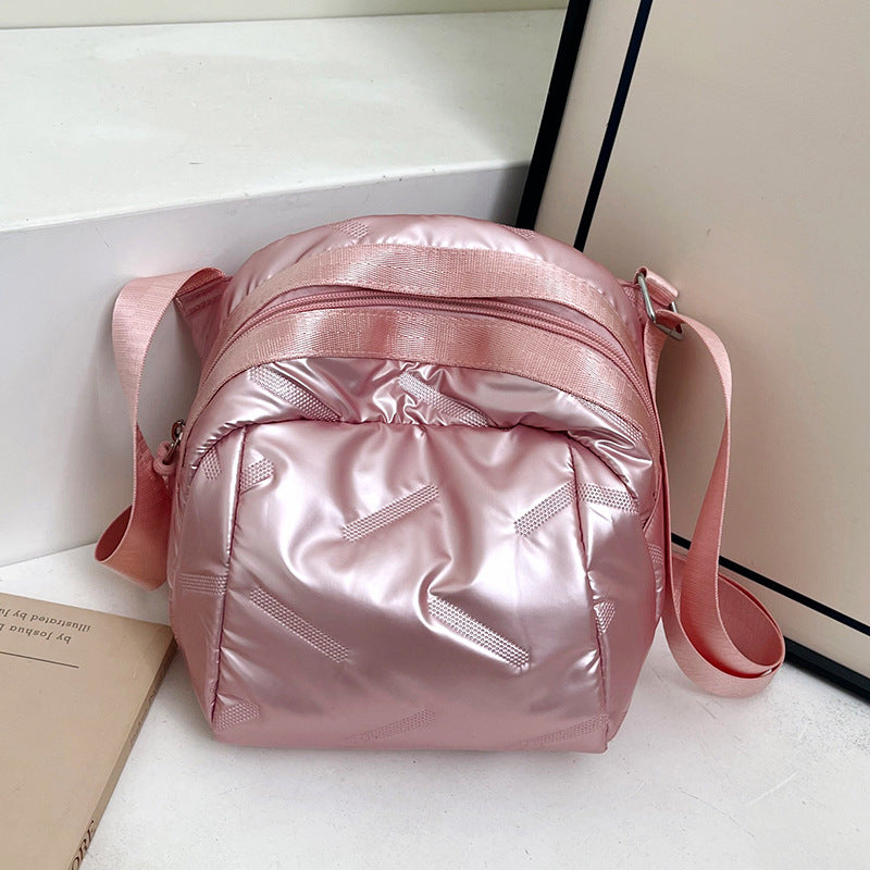 New Cotton Coat Bag for Women Cute Fashionable Shoulder Bag Casual All-Match Messenger Bag Lightweight Waterproof Nylon Cloth Bag