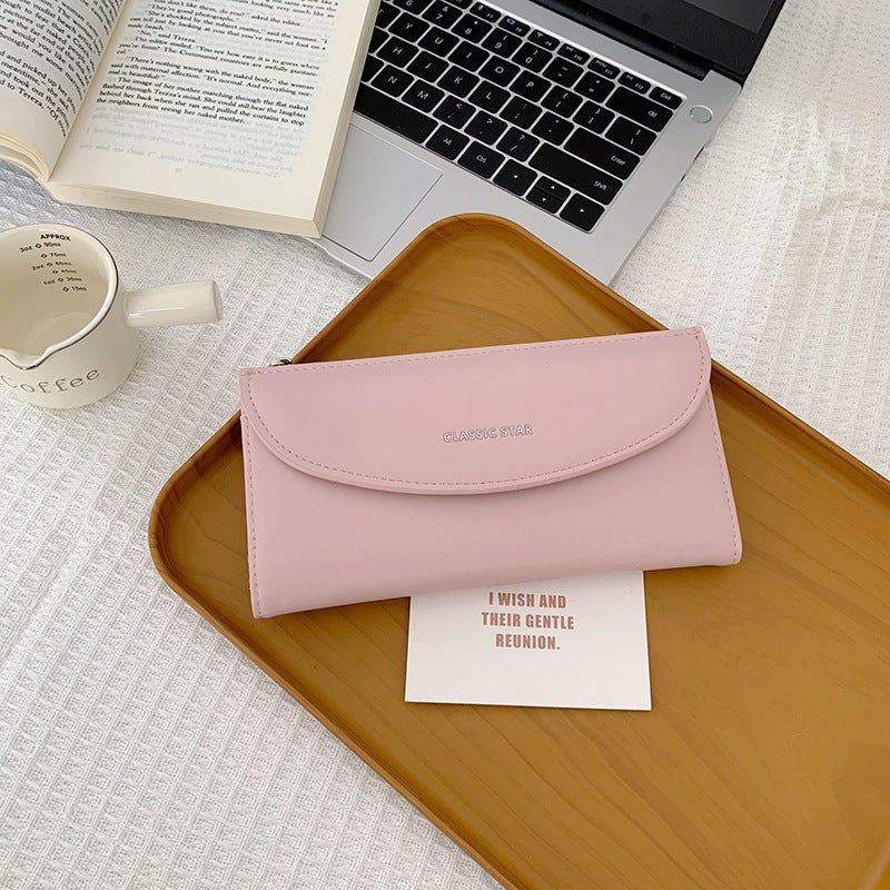 Elegant Long Wallet for Women with High Capacity, PU Leather Design, Anti-Theft & Lightweight, Perfect for Daily Use