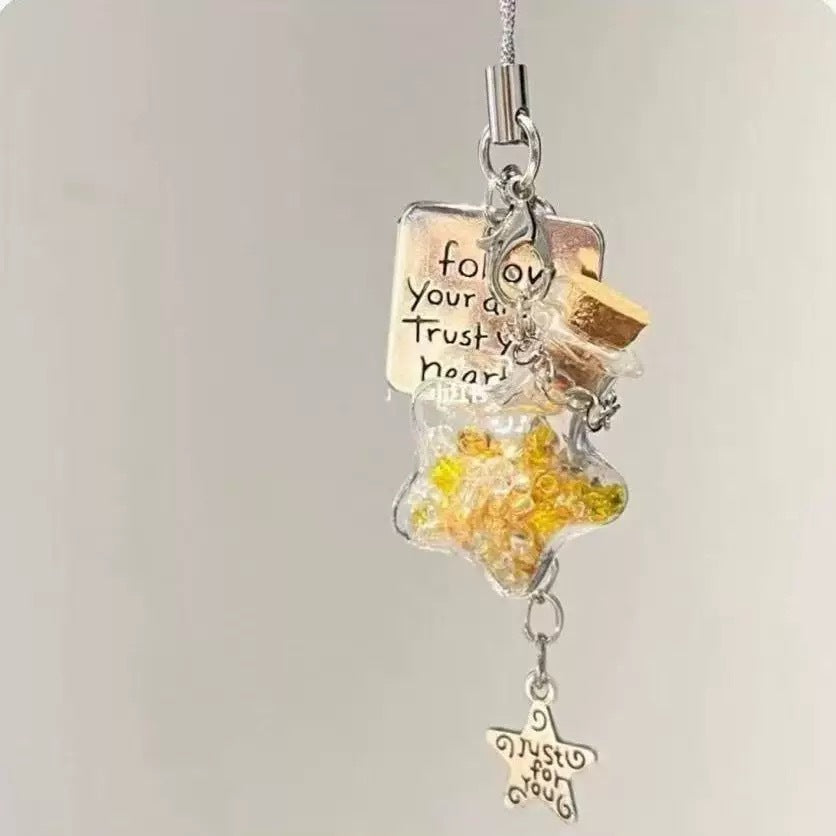 Jasmine maple leaf ginkgo wind chimes pendant phone case charm bag camera keychain lanyard