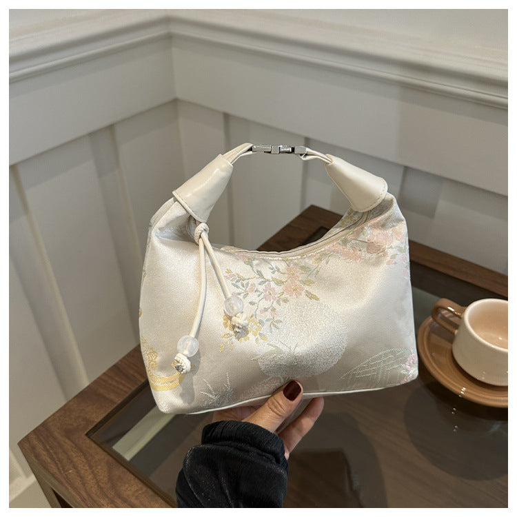 Women's Cross-Body Bag New Chinese Hand Bag New National Style Printed Crossbody Bag Mobile Phone Bag Inner Bag Everyday Joker