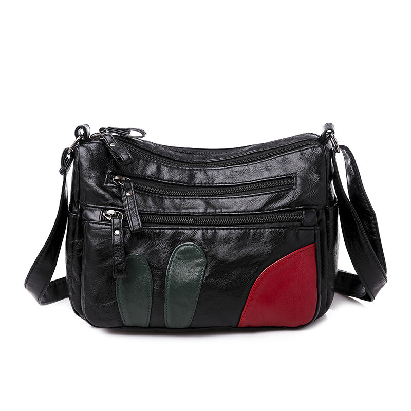 New Women's Soft PU Crossbody Bag with Multiple Pockets and Zipper Closure, Perfect for Daily Use