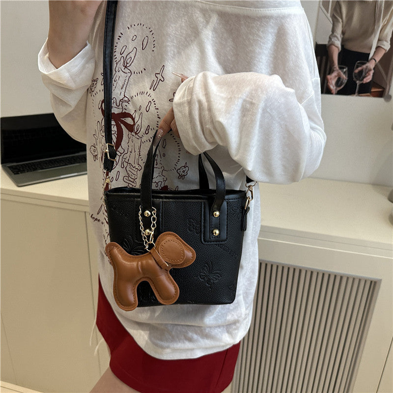 Summer Fashion Small Handbags Women's New Temperament Leisure Crossbody All-Matching Bucket Bag