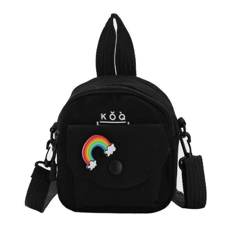 Cute Small Bag Women's New Fashion Versatile Canvas Messenger Bag Korean Casual Shoulder Small Square Bag