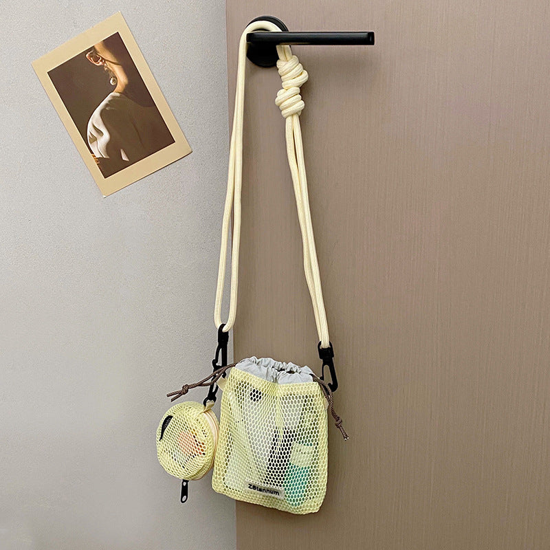 Korean Mesh Hollow out Small Shoulder Bag Casual Simple All-Match Mobile Phone Bag Shoulder Messenger Bag