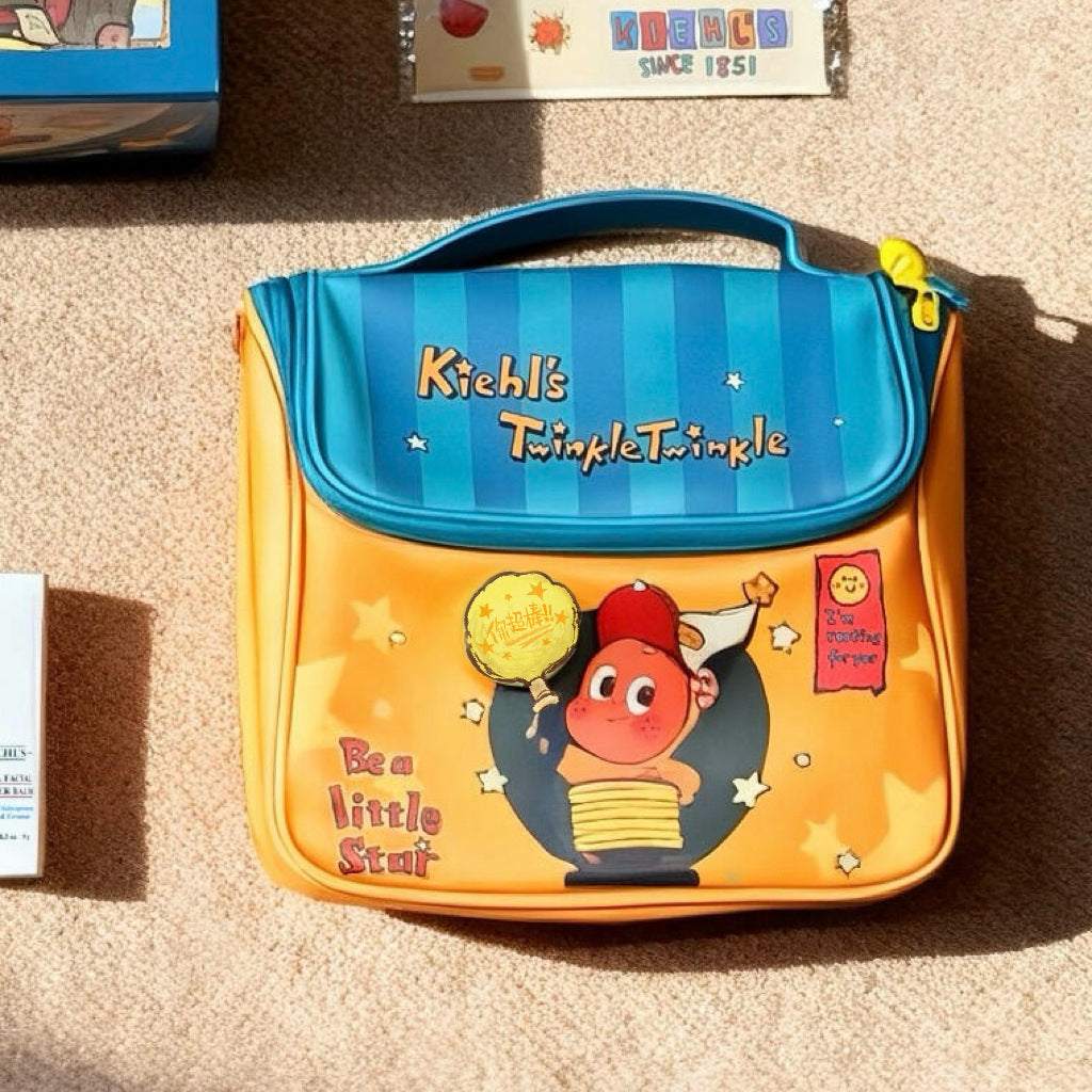 XINGX People Special Edition Leather Portable Storage Bag Cute Toiletry Bag Large-Capacity Cosmetics Storage Travel Bag