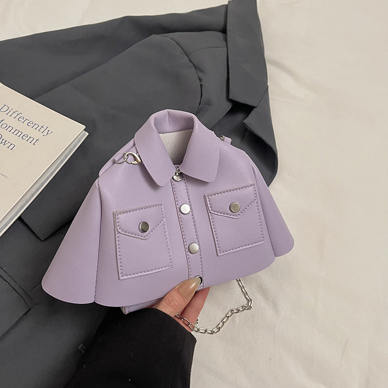 Niche Personality Design Shoulder Bag New Candy Color Fashion Shirt Bag Women's Chain Crossbody Small Square Bag
