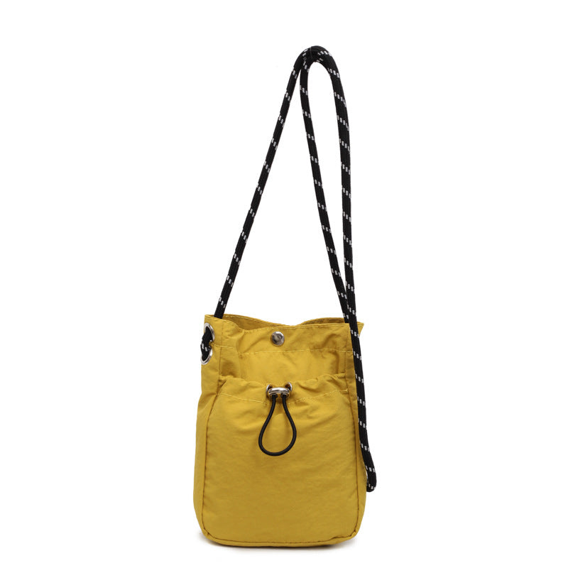 Japanese and Korean Bags Women's Simple Solid Color Shoulder Messenger Bag Minimalist Style All-Match Mobile Phone Bag