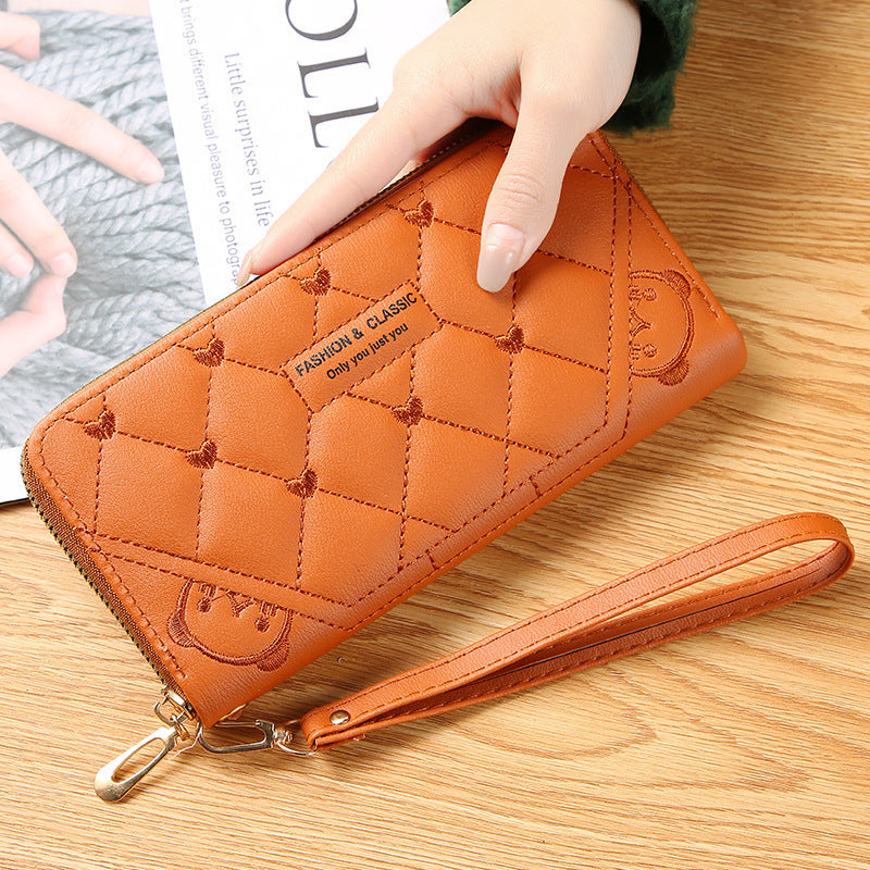 New Style Clutch Purse Women's Long Zipper Multi-Function All-matching Wallet Large Capacity Phone Wallet
