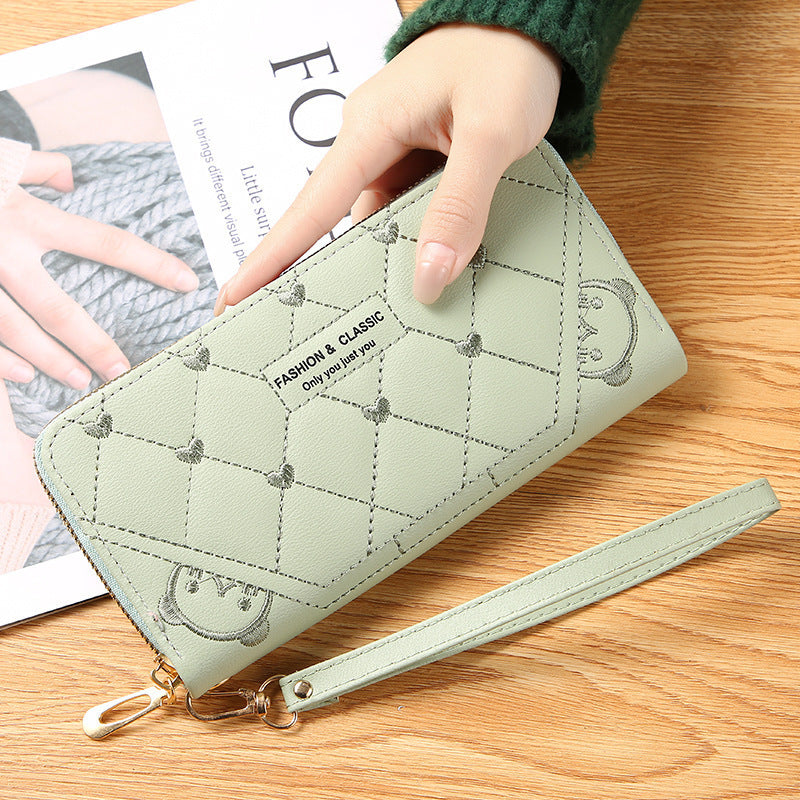 New Style Clutch Purse Women's Long Zipper Multi-Function All-matching Wallet Large Capacity Phone Wallet