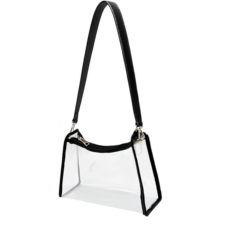 Popular Transparent PVC Shoulder Bag Travel Waterproof Storage Underarm Bag