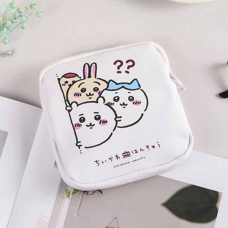 Cute Cartoon Card Wow Physiological Period Sanitary Pads Monthly Package Small Bag Student Portable Portable Sanitary Napkin Storage Bag for Women