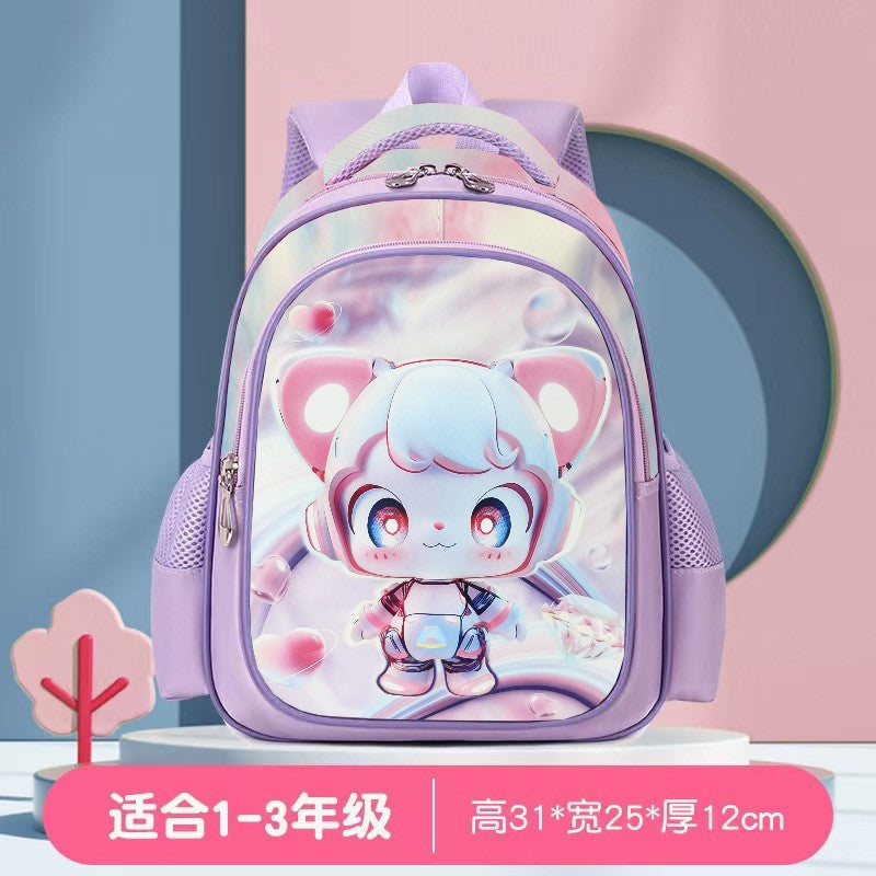 Cute Kids Backpack with Cartoon Character Design, Breathable Waterproof Oxford Fabric, Lightweight and Durable for Preschool and Elementary School