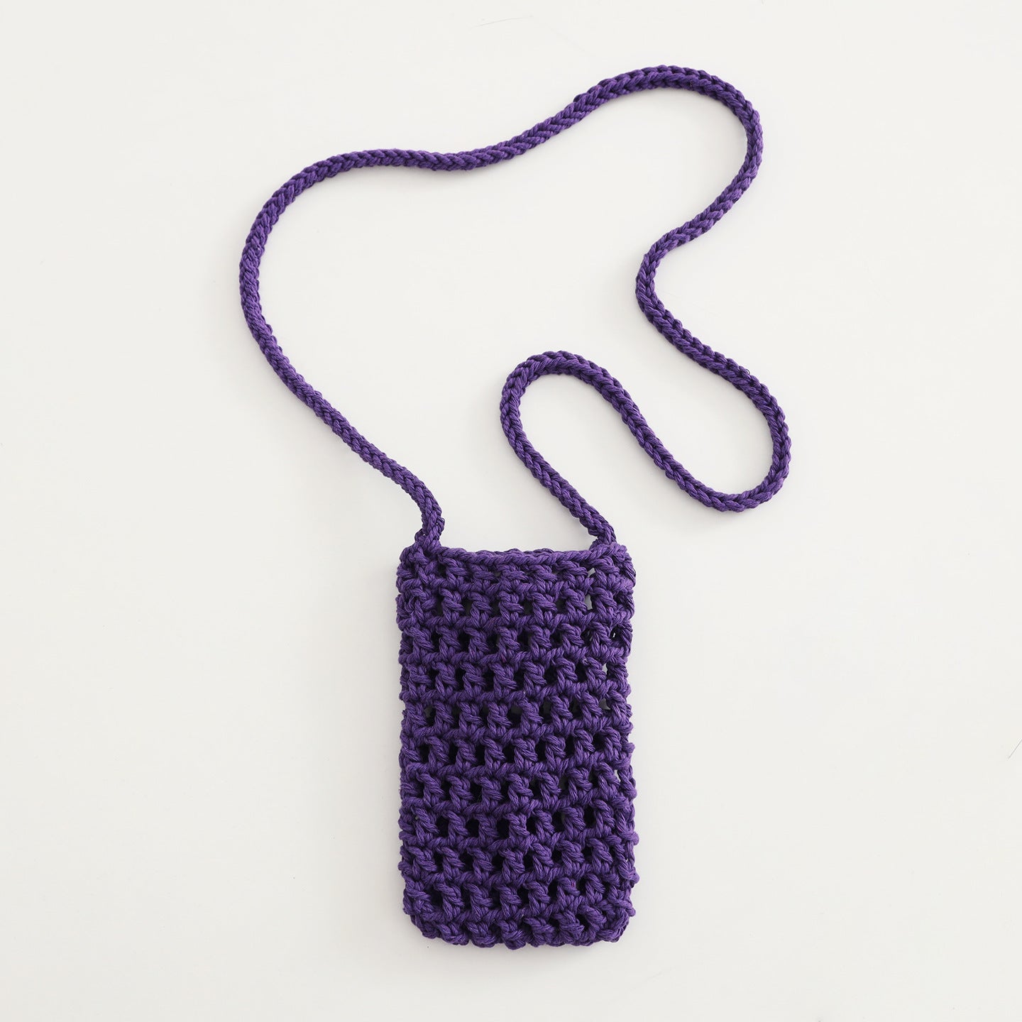 Handmade Crochet Crossbody Phone Bag with Hollow Design for Casual Everyday Use