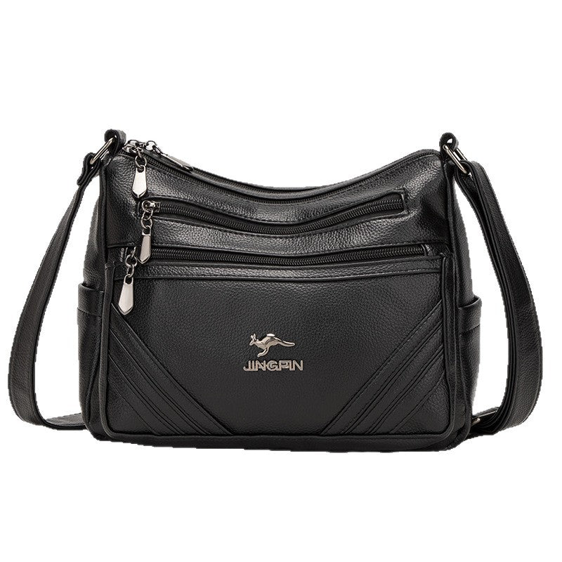 Women's Messenger Bag New Fashion Versatile Multi-Layer Large Capacity Middle-Aged Mom Shoulder Bag
