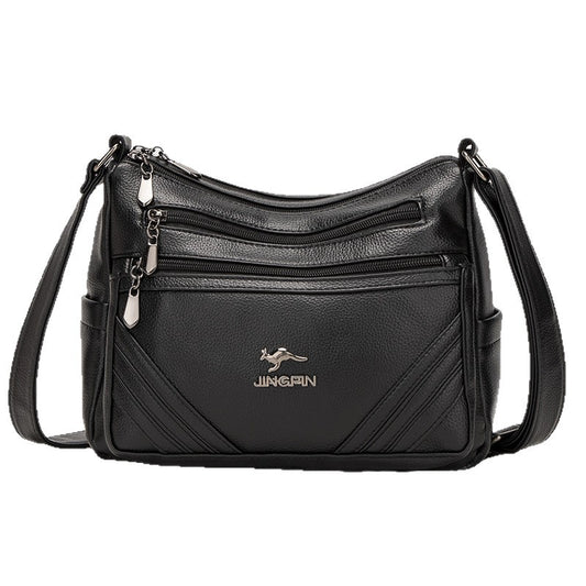 Women's Messenger Bag New Fashion Versatile Multi-Layer Large Capacity Middle-Aged Mom Shoulder Bag