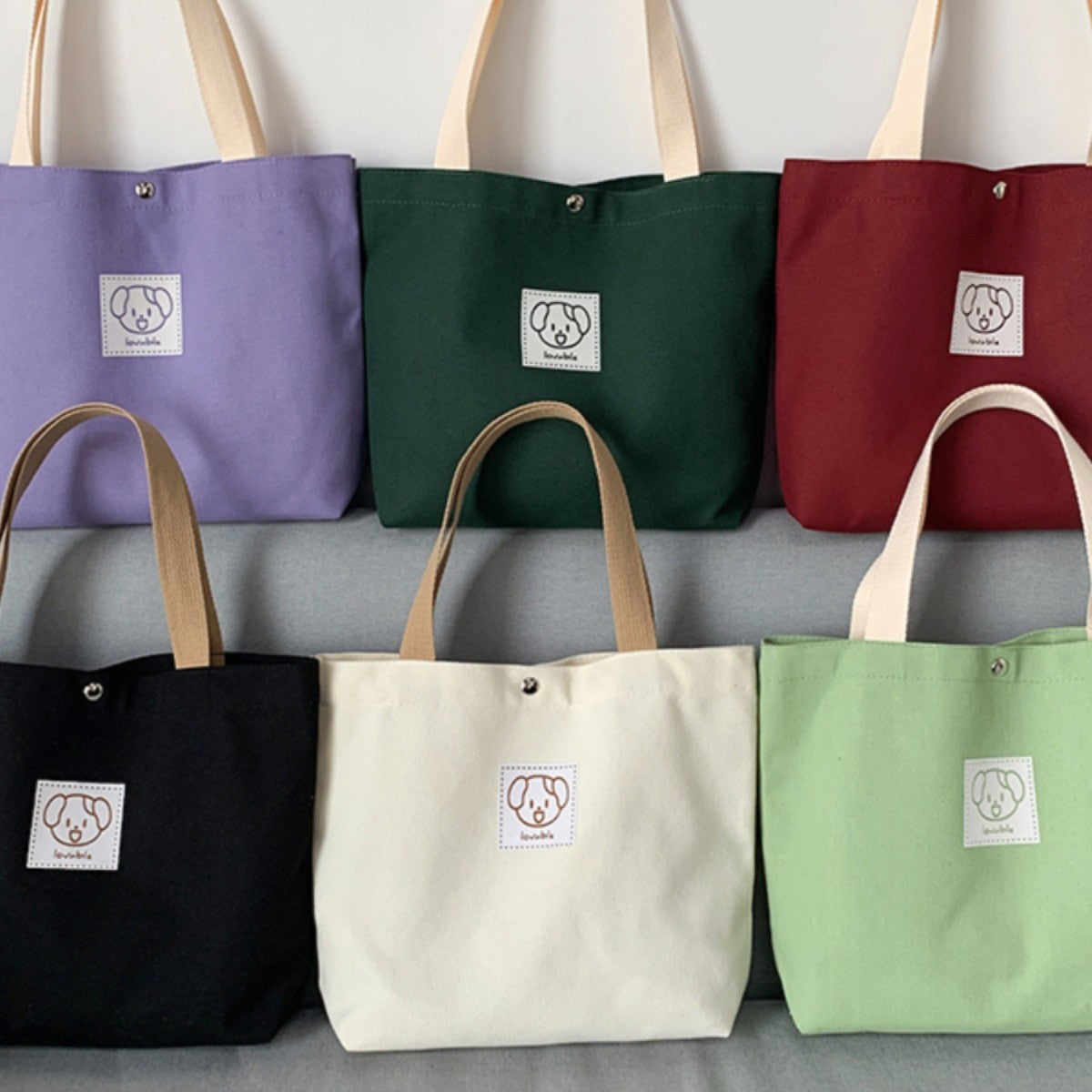Cute Cartoon Canvas Tote Bag for Daily Use, School, Lunch, and Gift Packaging - Stylish and Practical Handheld Bag