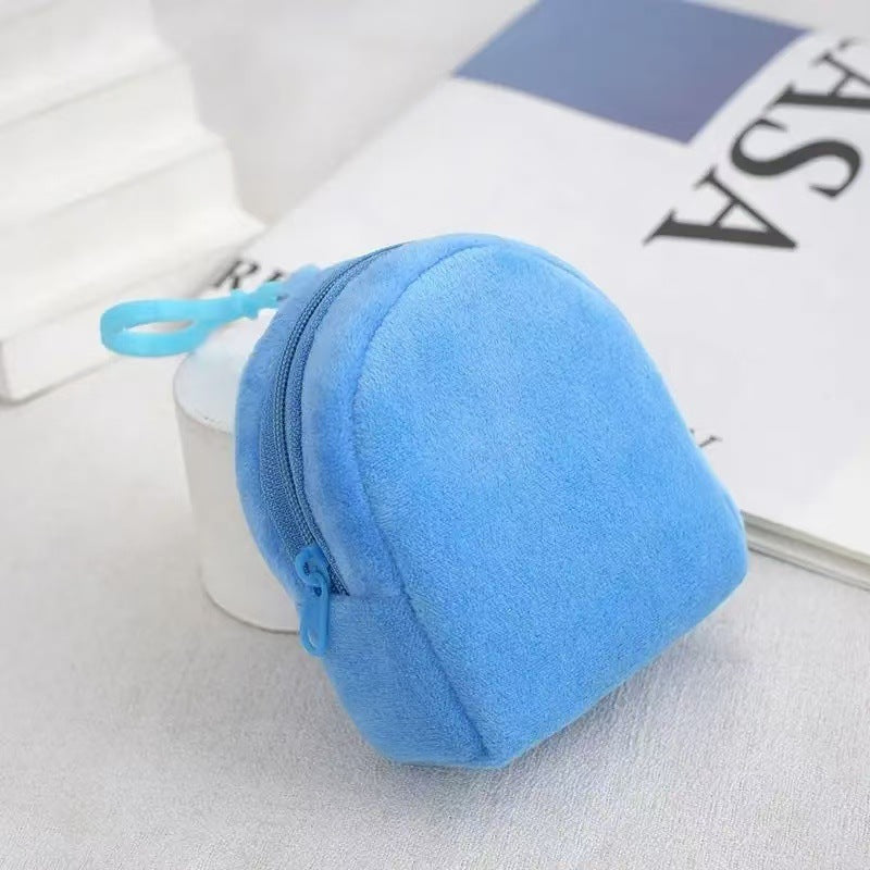 Cute Pacha Dog Mini Coin Purse Headset Storage Bag Couple Keychain Schoolbag Pendant Plush Doll Gift