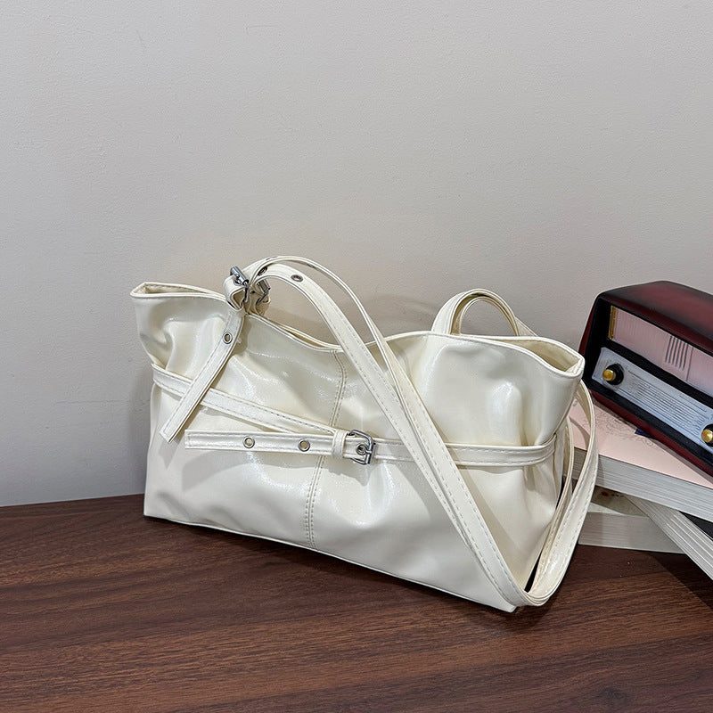 Simple PU tote large capacity shoulder bag everyday joker fashionable underarm bag
