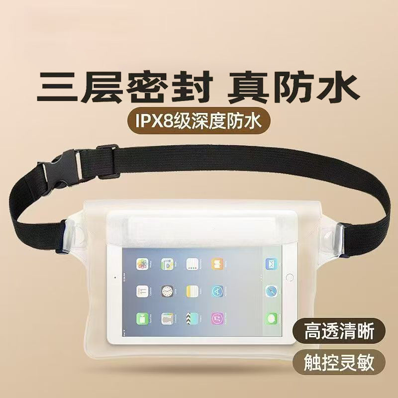 Waterproof PVC Waist Pack for Swimming, Hiking, Camping & Outdoor Activities with Phone Pocket