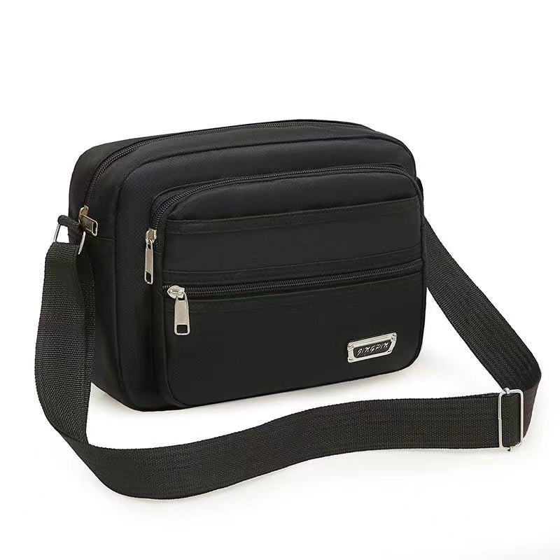Fashionable Nylon Shoulder Bag with Multiple Pockets for Men and Women, Perfect for Daily Commute and Travel