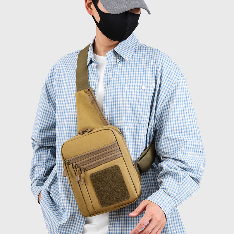 Men's Chest Bag Large Capacity Casual Tactical Backpack New Multi-Layer Oxford Cloth Versatile Sports Travel Shoulder Messenger Bag