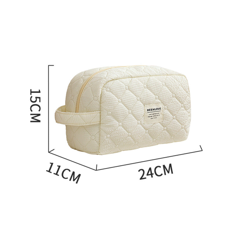 Women's Cosmetic Bag Travel Carrying Case Fashion Simple Design with Handle Convenient and Practical