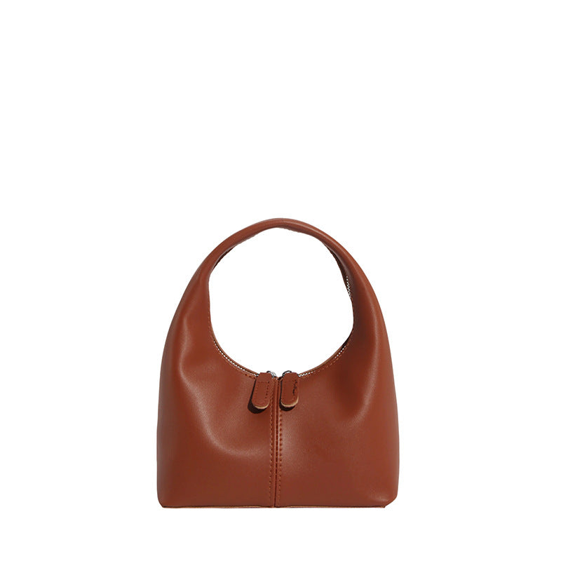 New Urban Simple Style Dumpling Bag Women's Soft Pu Handbag Stitching Design Everyday Joker Fashion Item