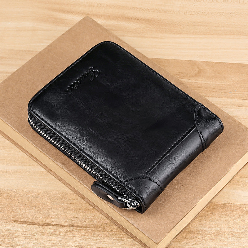 New Men's Short Chic Wallet Interlayer Coin Pocket Design Can Store High-End Business Leisure Style