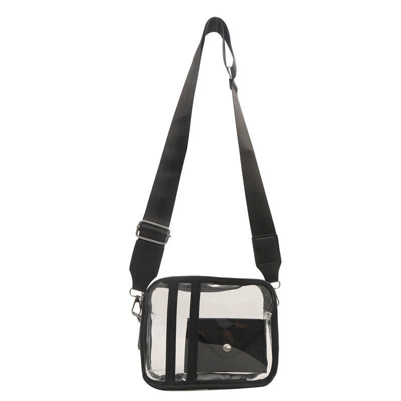 Spring and Summer New Special-Interest Design Trendy Cool Transparent Casual Shoulder Bag Fashion Trendy Simple Crossbody Small Square Bag