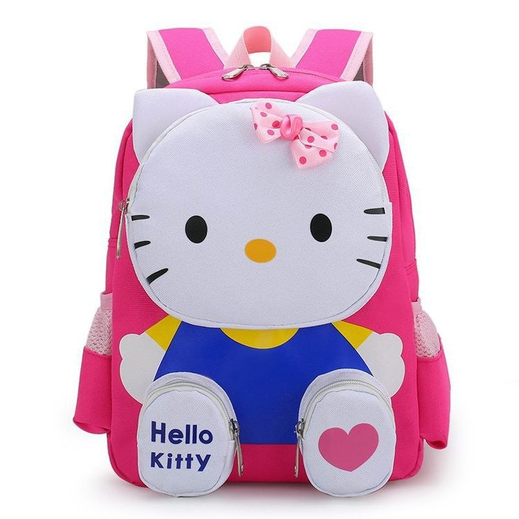 New Children's Bags Cartoon Spider-Man Hello Kitty Small Bookbag Kindergarten Boys and Girls 3-6 Years Old Backpack