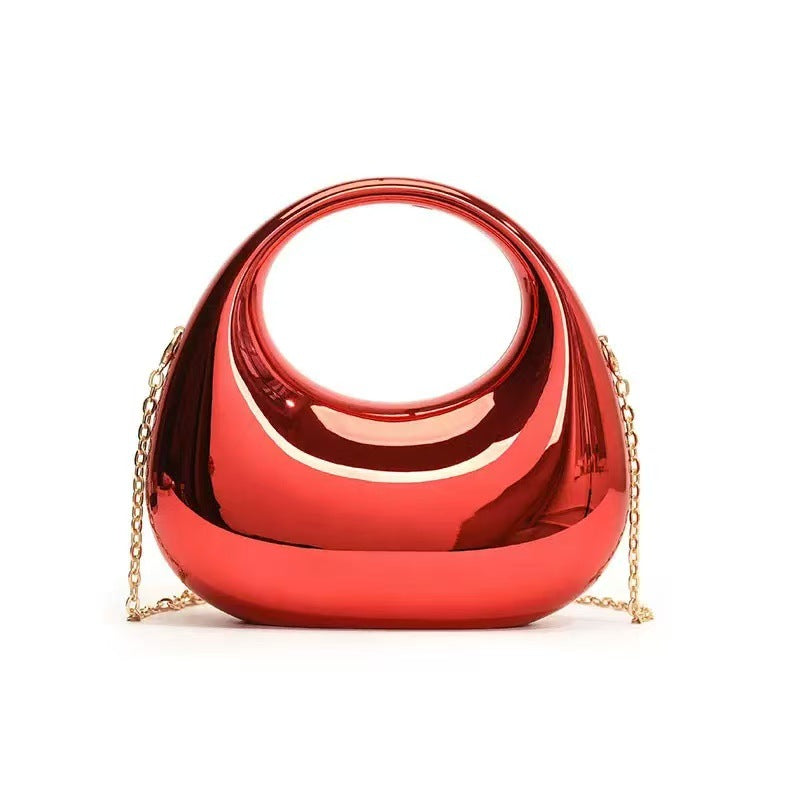 Stylish Acrylic Clutch Bag with Chain Strap for Evening Events and Daily Use