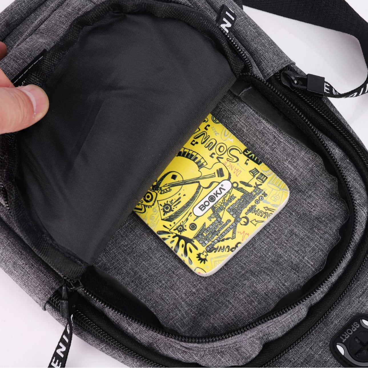 Stylish Men's Crossbody Bag with USB Charging Port, Fashionable Streetwear Design for Daily Use