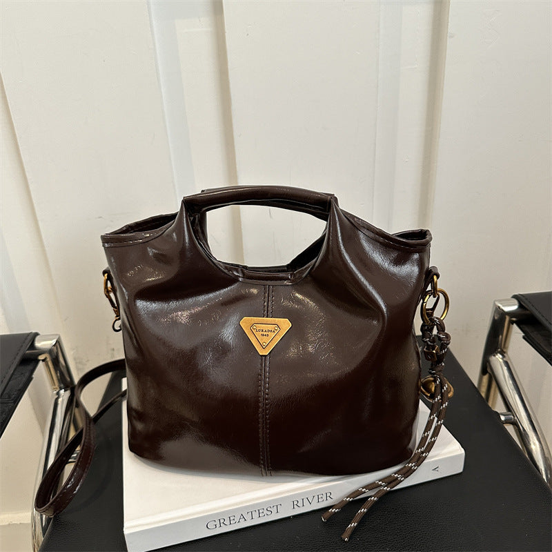 Vintage Tote Women's Summer New Commuter Large Capacity Shoulder Messenger Bag Mother and Child Bag