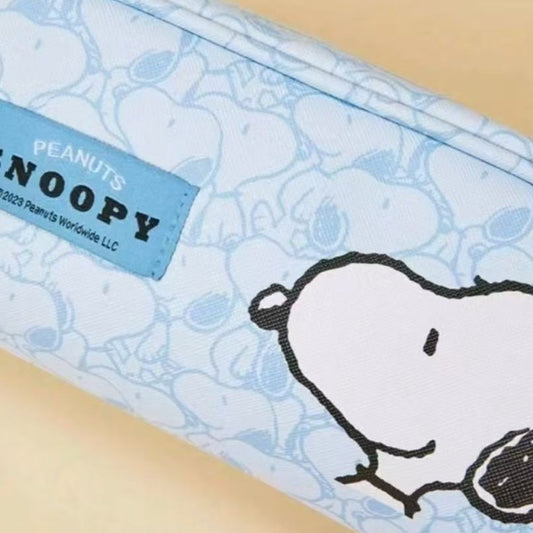 New-style snoopy pencil case with zipper cosmetic bag, japanese style simple blue snoopy cartoon pencil case