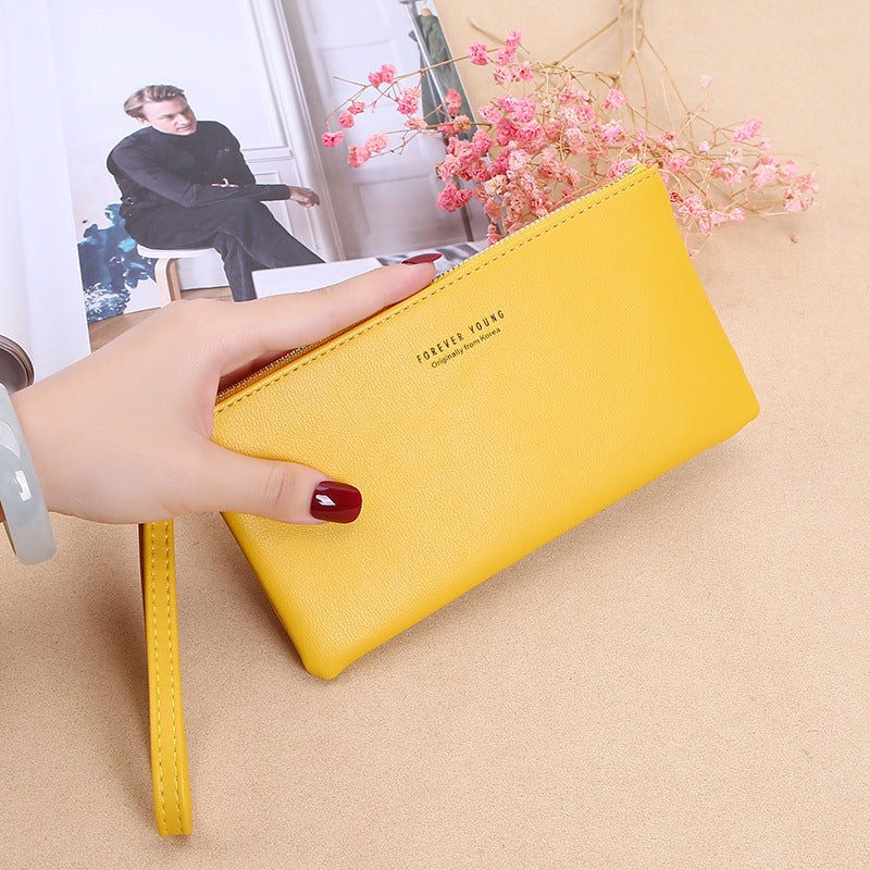 Korean Style Zipper Handbag Coin Purse Wallet New Women's Long Wallet Large Capacity Fashion All-Matching