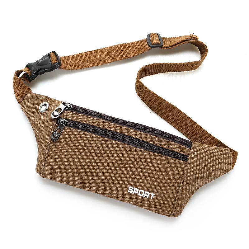 Canvas Mobile Phone Waist Bag Men's Durable Outdoor Sport Climbing Running Stall Bag